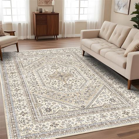 Amazon.com: Puino 9x12 Washable Vintage Rug: Oriental Rugs for Living ...