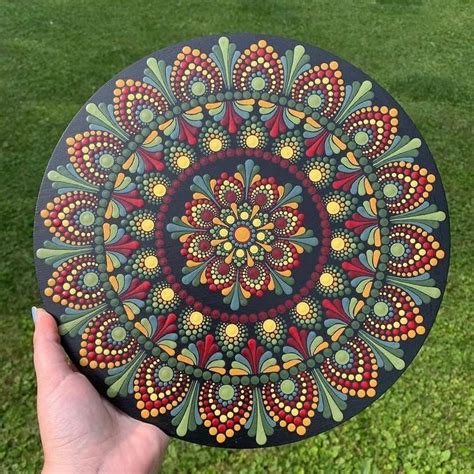 Unique wants Dotted Mandala Original handmade painting with acrylic ...