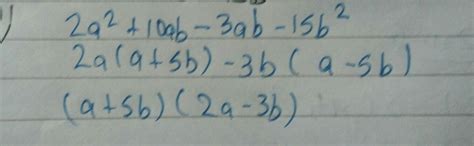 2a²+7ab-15b² factorise - Brainly.in