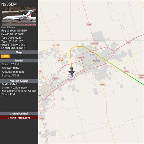 ExxonMobil | N285EM | Landed in Midland, Texas, United States. Apx. flt. time 1 h 5 min. : r ...