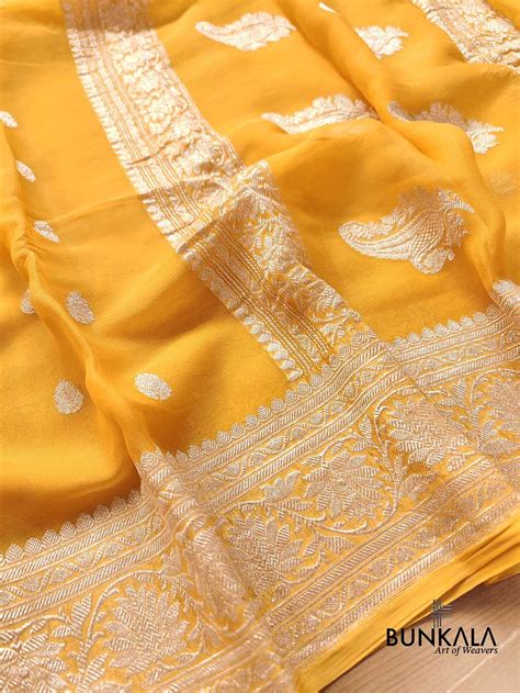 Buy Best Yellow Colour Sarees For Women Wear Online in India - Bunkala ...