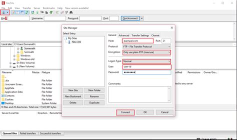 How to connect filezilla without TLS - Diadem Technologies : Support ...