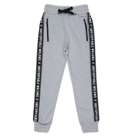 Alan Jones Clothing Boy's Regular Tapped Joggers Track Pants (Grindle ...