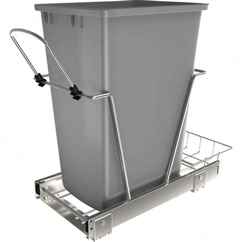 Pullout Trash Can For Under Kitchen Cabinets 35 Qt 12 Gallon Garbage ...