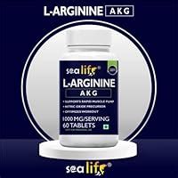 Sea Life L-Arginine AKG 1000 mg (Pack of 2- 60 Veg Tablets) | Boosts ...