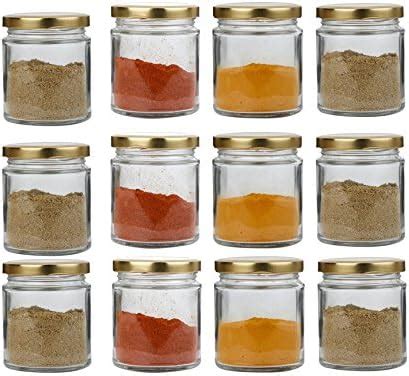 Buy Pure Source India Airtight Glass Spice Jar Container, 50 Gm, 6 ...
