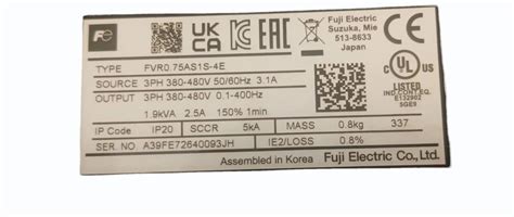Variable Frequency Drive - FUJI VFD FVR MICRO ( FVR0.4AS1S-4E ...