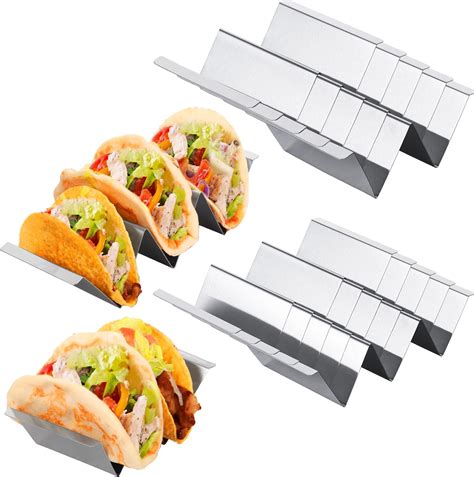 Amazon.com: 20 Pcs Taco Holders Stand Bulk, Stainless Steel Stackable ...