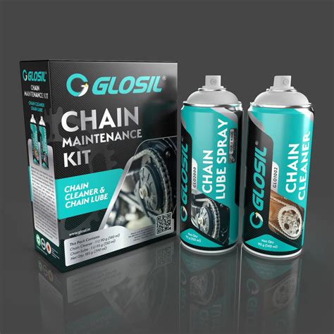Glosil Chain Maintenance Kit - 290ml ( chain lube + chain cleaner ) CO ...