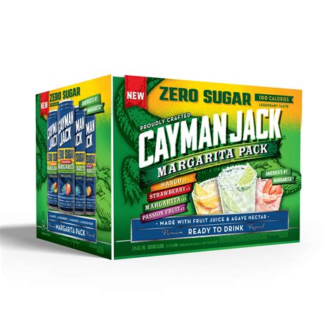 Cayman Jack Zero Sugar Variety Pack, 12 Pack, 12 fl oz Cans, 4.8% ABV ...