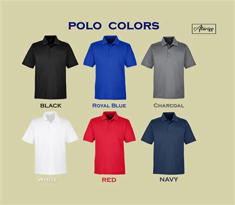 Custom Embroidered Polo Shirts Custom Performance Polyester - Etsy