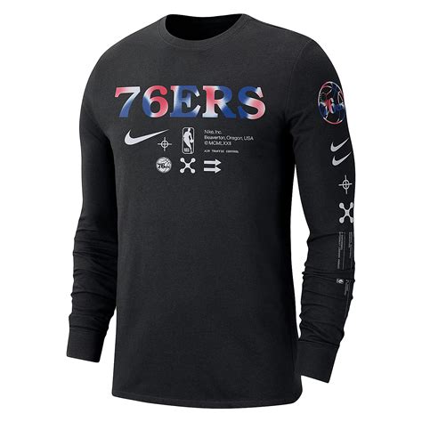 Nike Philadelphia 76ers Essential Air Traffic Control Long Sleeve T ...