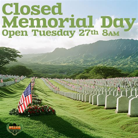 Closed Memorial Day - Miranda Country Store