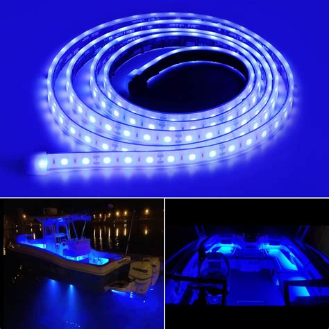 Amazon.com: ROLiGHTiC Marine Submersible Boat LED Strip Lights, 12V 8FT ...