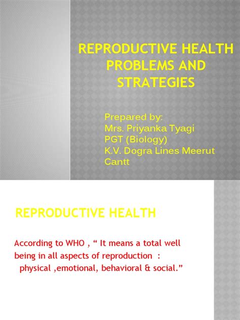 Image result for Reproductive Issues