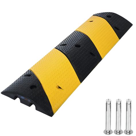 Buy CXRCY Driveway Speed Bumps 1 Pack 2-Channel 3FT Modular Traffic ...