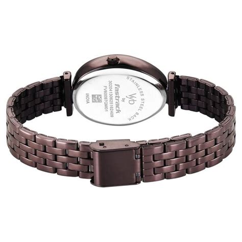 Buy Online Vyb Prodigy By Fastrack Quartz Analog Brown Dial Brown ...