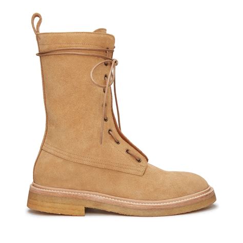 Lorenzo Combat Boot - Lion Suede Leather