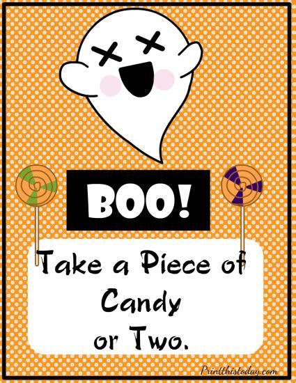 8 Free Printable Halloween Candy Signs
