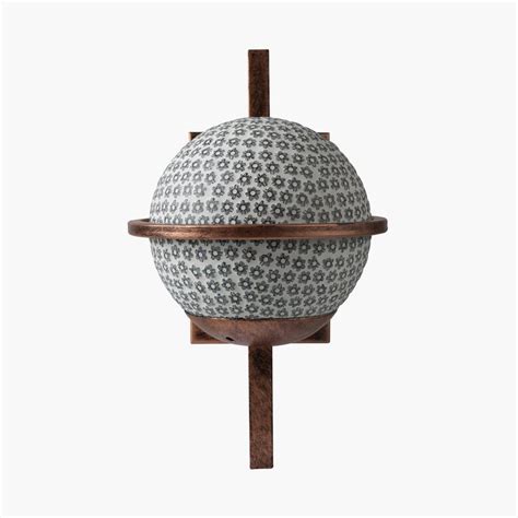 Buy HOMESAKE Copper And White Metal Wall Sconce With Sphere Glass Shade ...