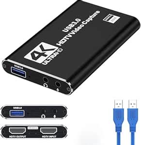 SANCY 4K USB 3.0 HDMI Game Video Capture Card with HDMI Loop-Out, 1080P ...