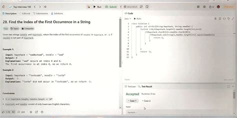 Image result for Python Find First Occurrence in String LeetCode
