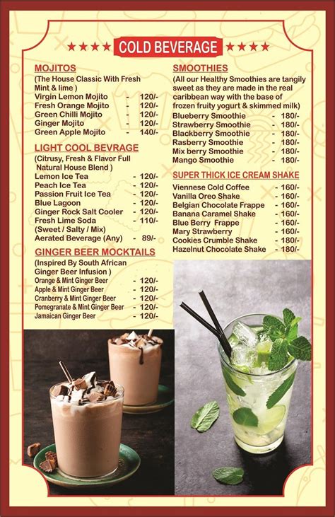 Menu at Mr. A Cafe, Greater Noida
