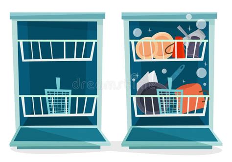Open Dishwasher Stock Illustrations - 1,747 Open Dishwasher Stock ...