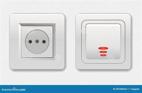 Light Switch. Red Electric Light Switch in on and OFF Position Stock Vector - Illustration of ...