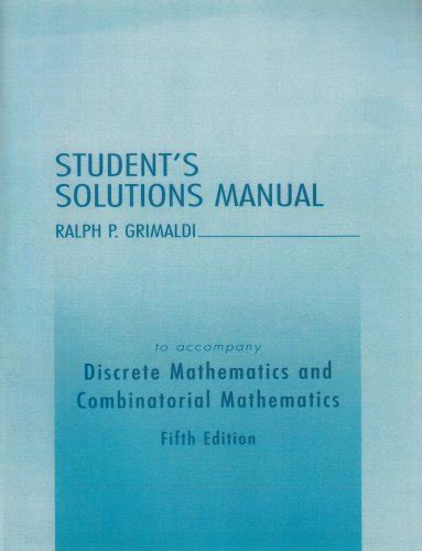 Buy Student Solutions Manual for Discrete and Combinatorial Mathematics ...