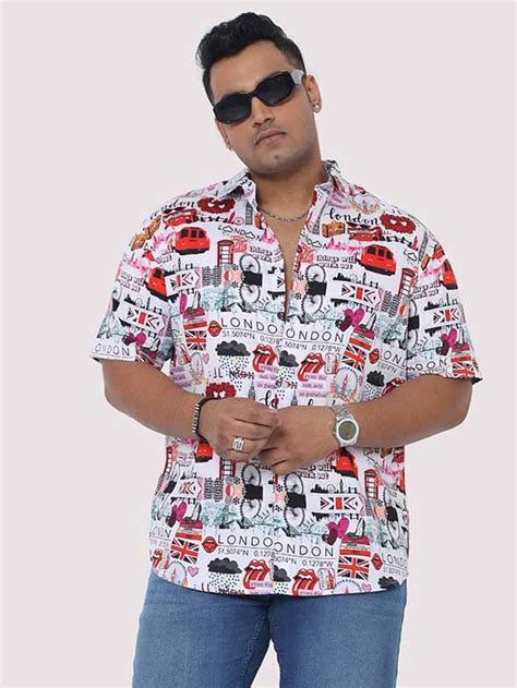 Buy Dream Urban Digital Printed Men's Plus Size Half Shirt - Guniaa