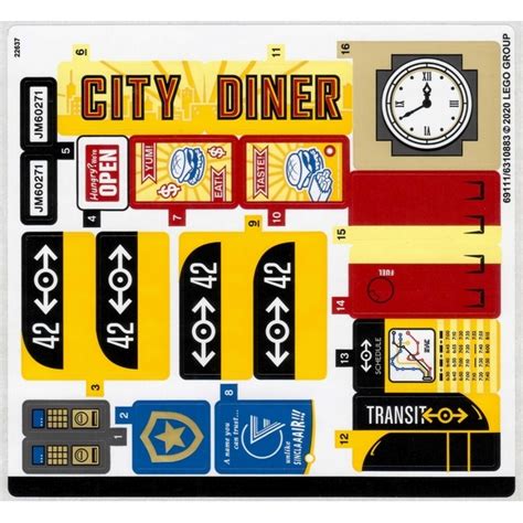 LEGO® Stickers City - LEGO® Autocollant - Stickers Set 60274 City - La ...