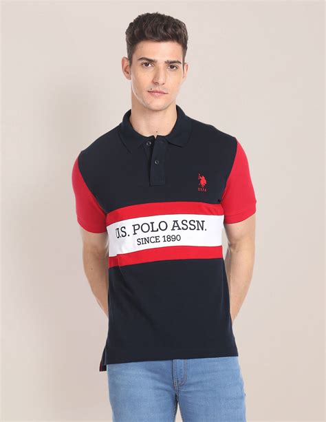 Buy Men Brand Embroidered Cotton Polo Shirt Blue|U.S. Polo Assn. India