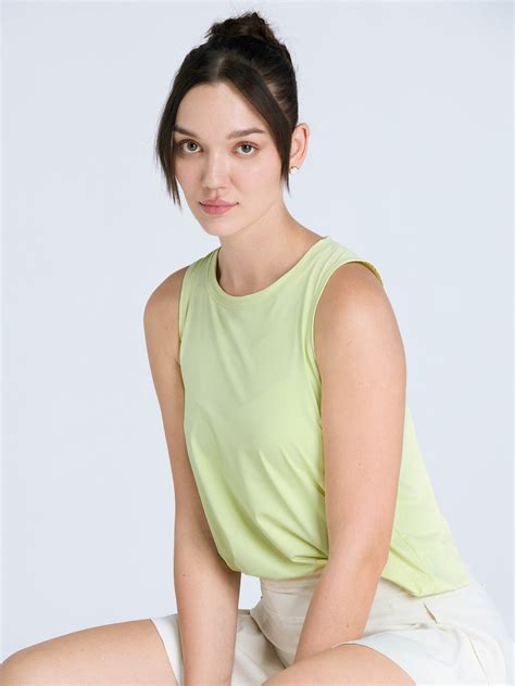 Lime Overlap Tank | Light, Airy & Easygoing Fit – Cava – CAVA ...