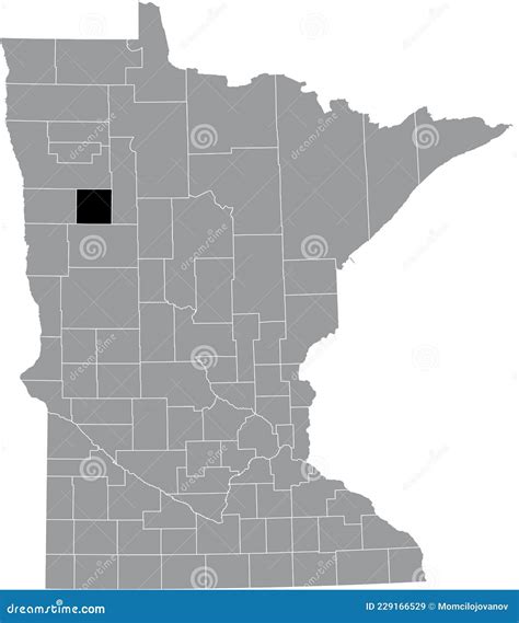 Location Map of the Mahnomen County of Minnesota, USA Stock Vector ...