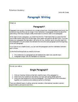 Image result for 4th Grade Paragraph Writing
