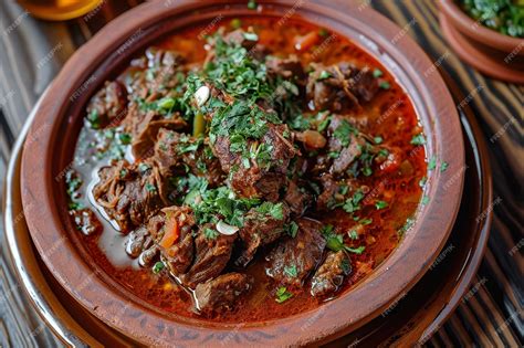 Premium Photo | A plate of birria a traditional Mexican stew made with ...