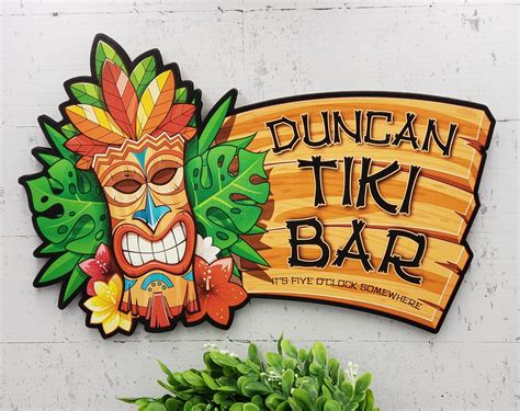 Personalized tiki bar sign custom tiki sign – Artofit
