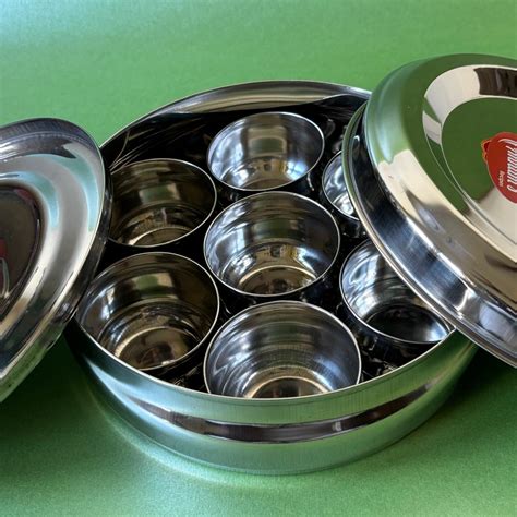 Bulging Masala box -Anjaraipetti | Stainless steel – Annams Shop