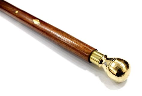 Handicraft Experts Walking Stick with Brass Handle, Sheesham Walking ...