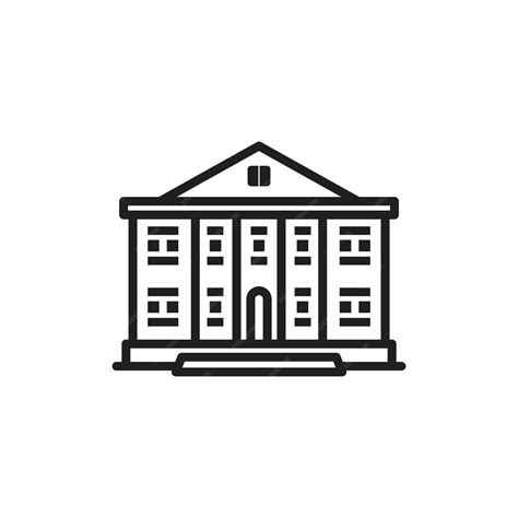 Campus icon simple thin outline | Premium Vector