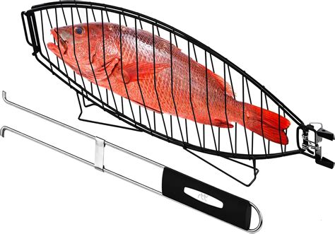 RTT's Premium Stainless Steel Large Fish Basket for Grilling - Folding ...