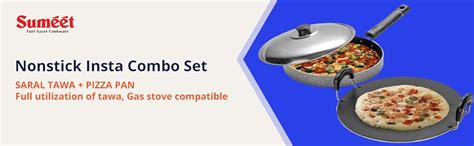 Buy Sumeet Non Stick Aluminium Tawa with Stainless steel Lid, 30.5 cm ...