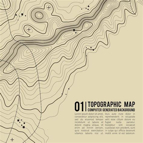 Tło mapy topograficznej z miejscem na kopię Mapa topograficzna linii ...