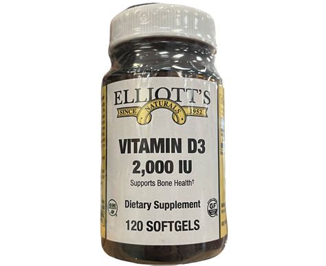 Vitamin D3 2,000 IU - Elliotts Vitamins