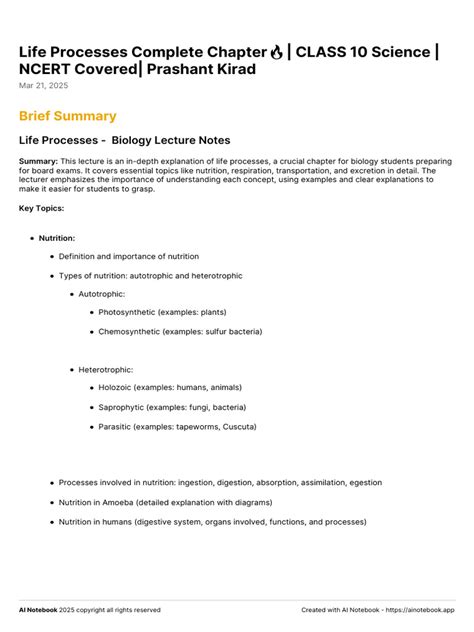 Chapter Life Processes Class 10 Shubham Pathak 的图像结果