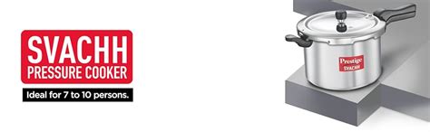 Buy Prestige Svachh Aluminium Outer Lid Pressure Cooker, 7.5 L-Deep Lid ...
