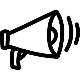 Megaphone hand drawn tool outline - Free interface icons