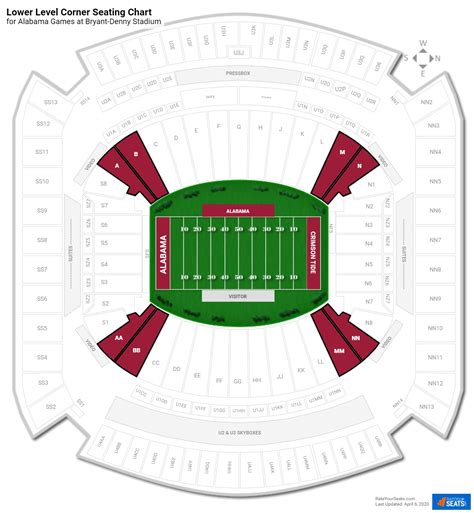 Printable Bryant Denny Stadium Seating Chart - Free Printable Charts
