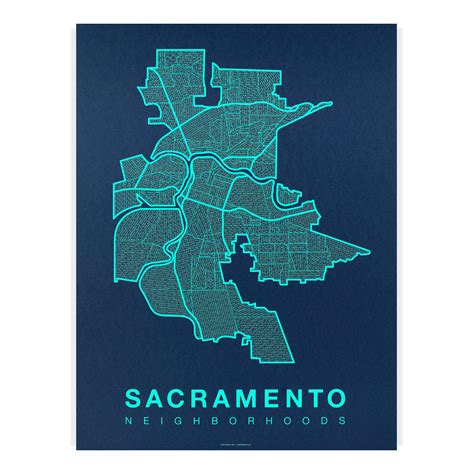 Sacramento Map Sacramento: The Downtown Map Guide By Cartagram